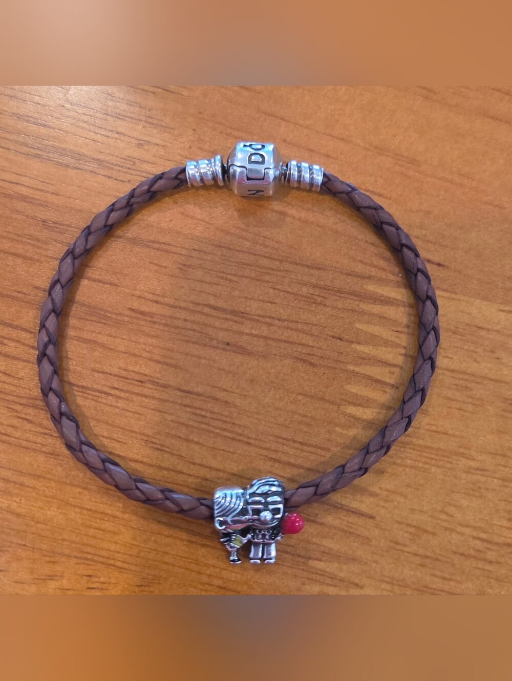 Pandora Braided Bracelet 7.5" Carl & Ellie Charm